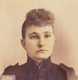 Photo of woman after restoration of old photo